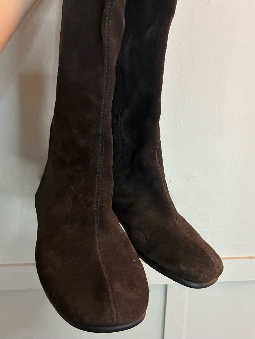 VTG Women’s Brown Suede Knee-High Boots - ballet sock boot 6.5